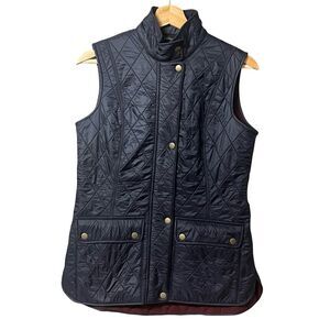 Barbour® Wray Gilet Womens Quilted Vest Size 6 Fleece Lined Equestrian Layers